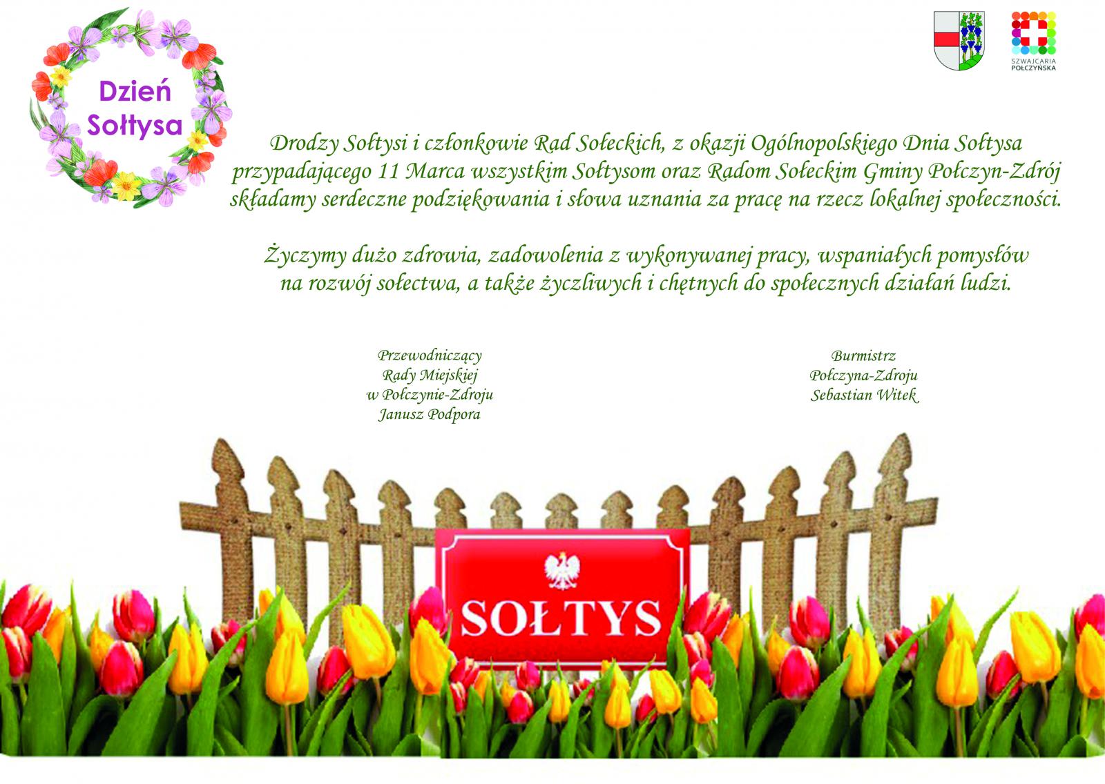 DZIEŃ SOŁTYSA 11 MARCA- ŻYCZENIA