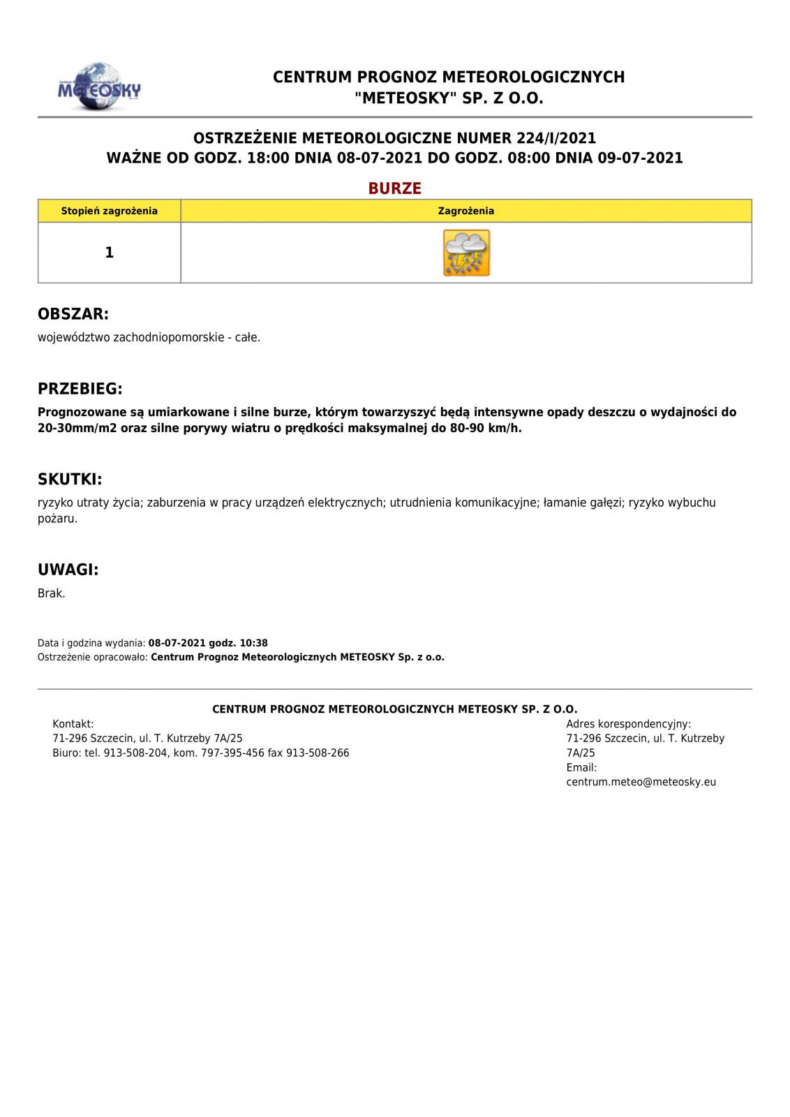 Ostrzeżenie meteorologiczne