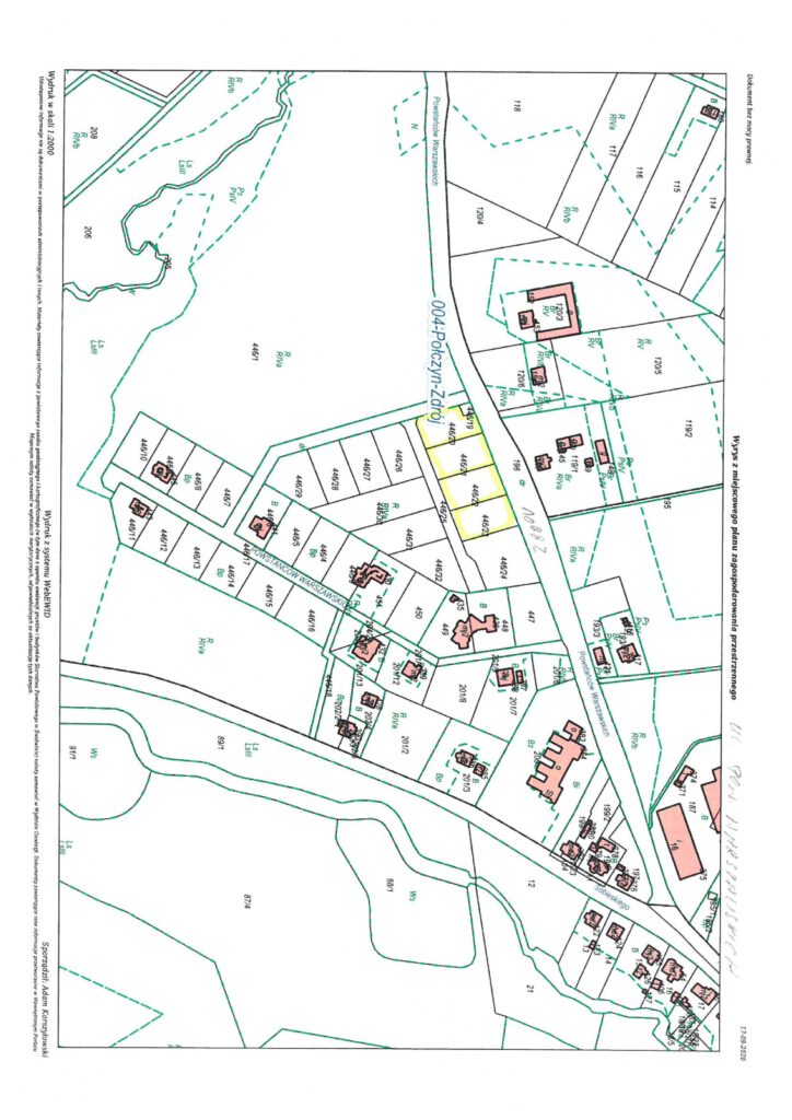Mapa działek przeznaczonych do sprzedaży