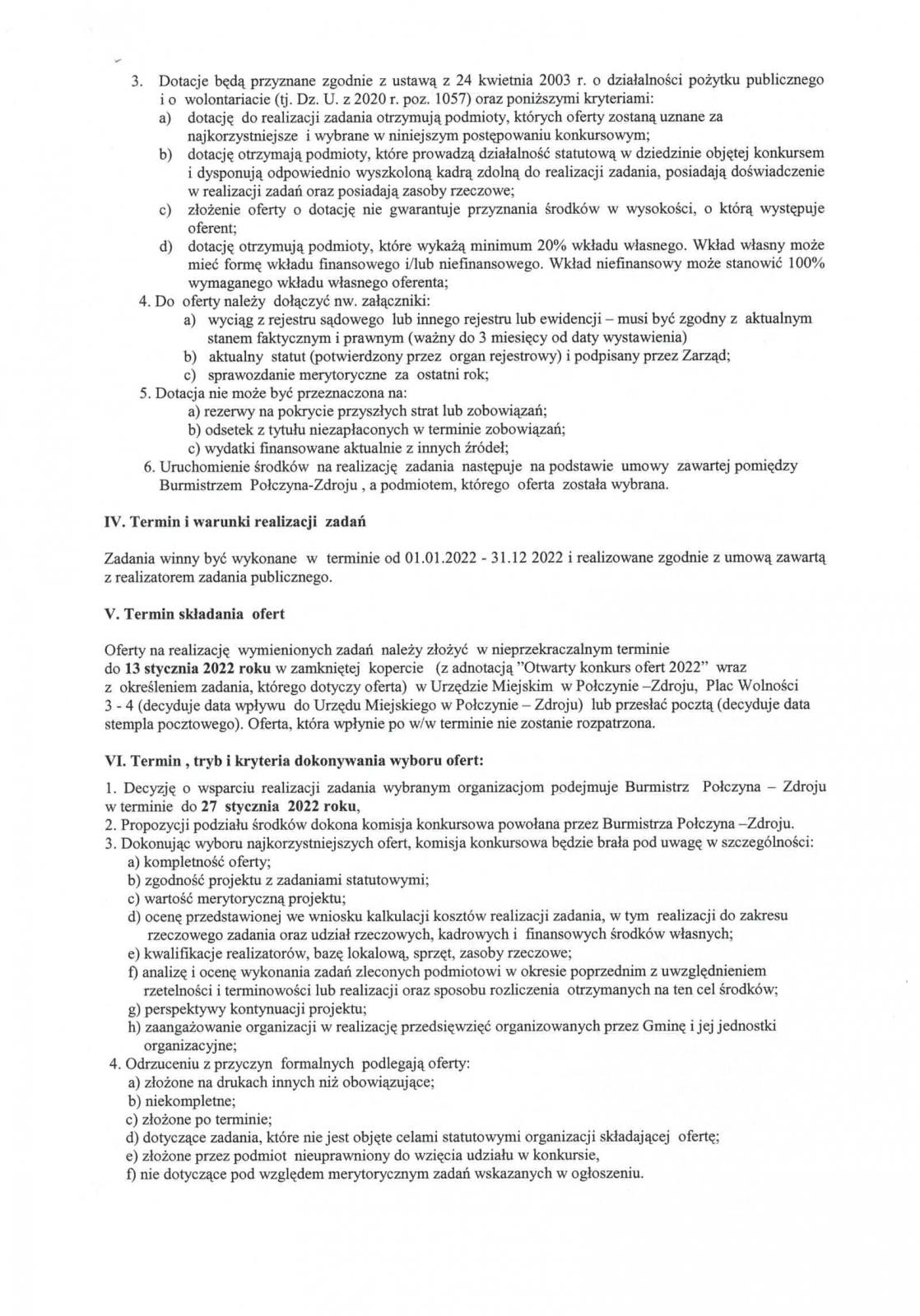 Otwarty konkurs ofert na wspieranie zadania publicznego