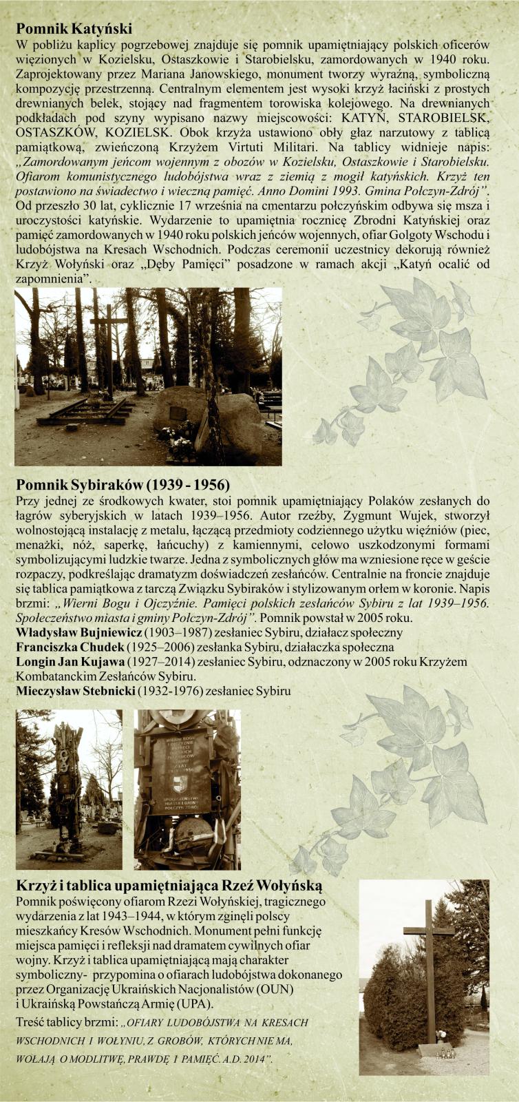 ULOTKA CMENTARZ KOMUNALNY W POŁCZYNIE- ZDROJU