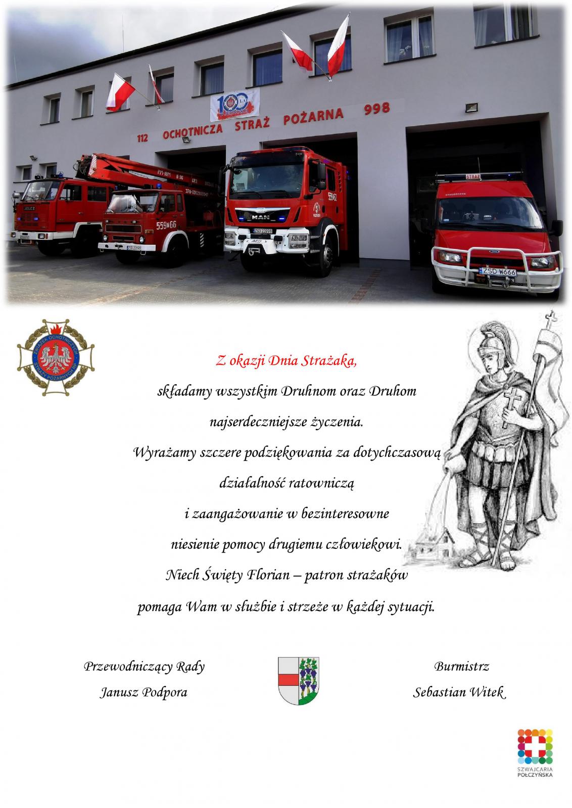 Życzenia z okazji Dnia Strażaka