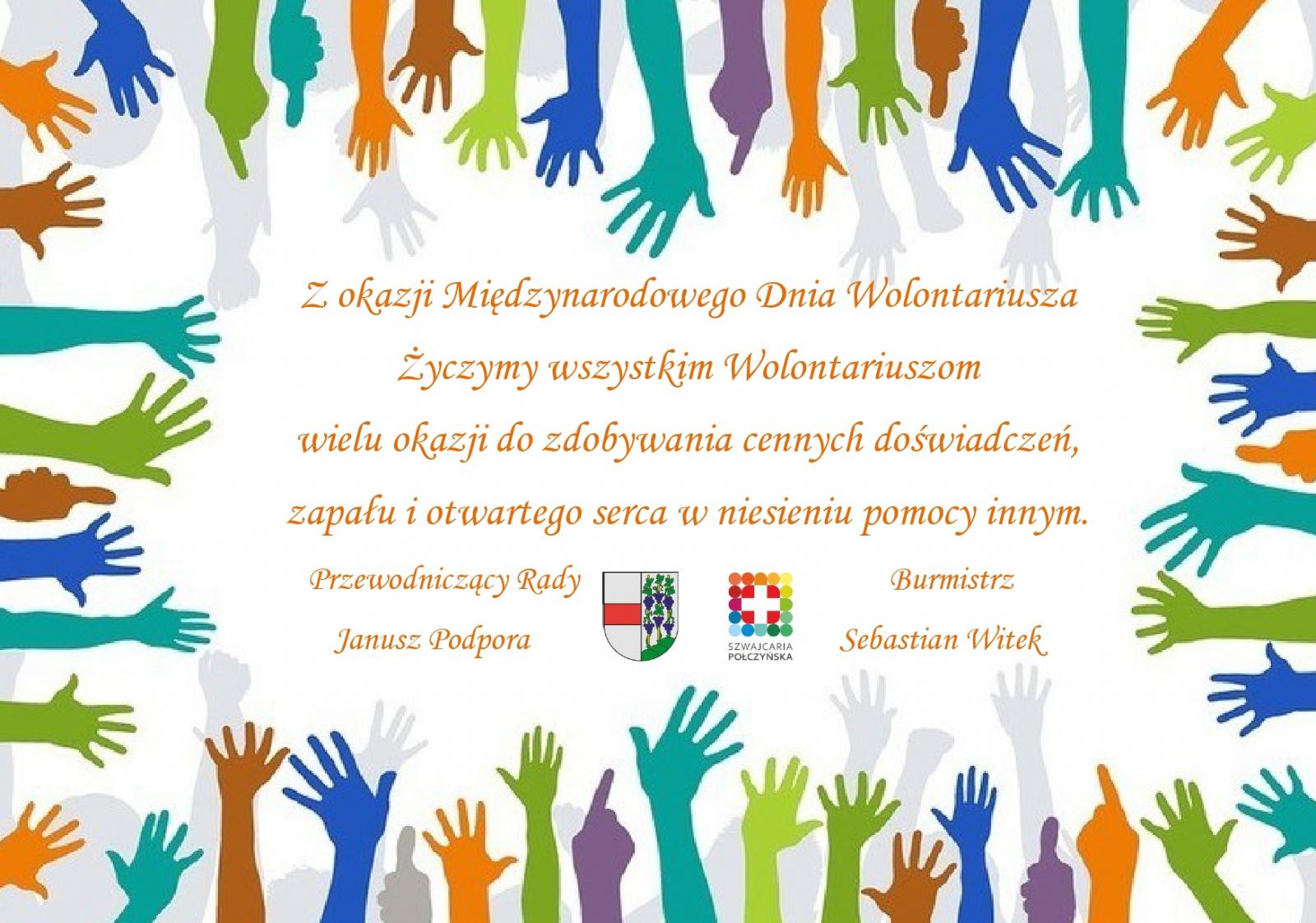 Życzenia z okazji Międzynarodowego Dnia Wolontariusza