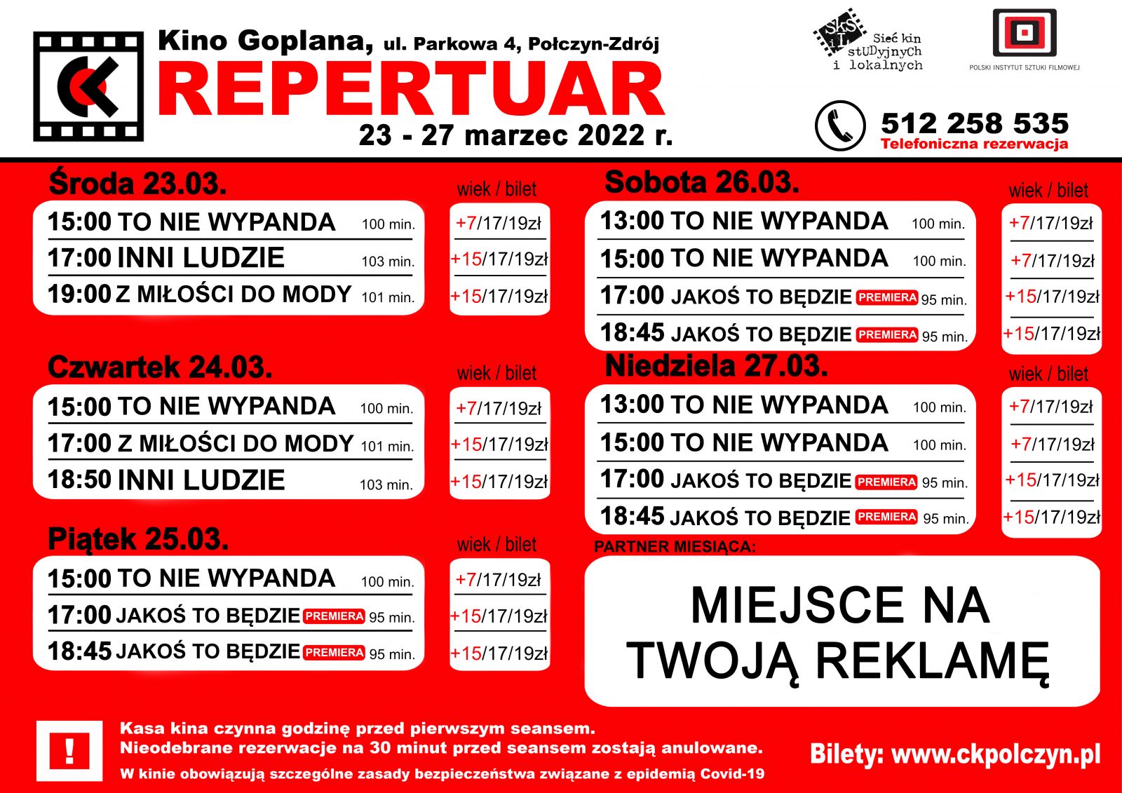 Repertuar Kino Goplana 23-27.03.2022r.