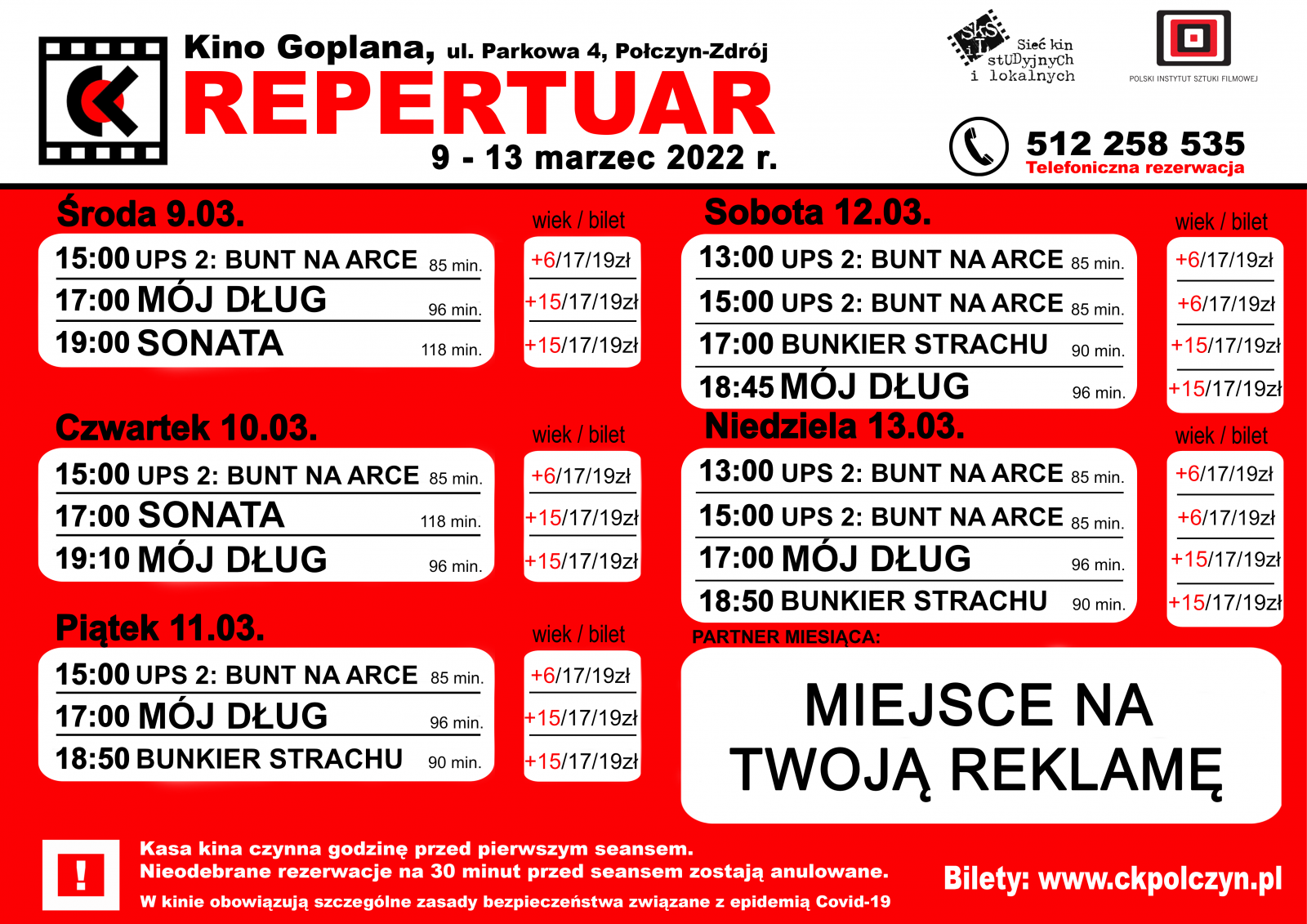 Repertuar Kino Goplana 9-13.03.2022