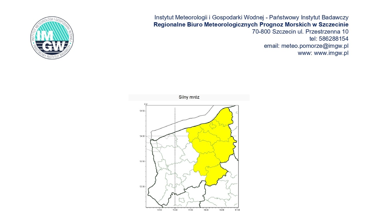 OSTRZEŻENIE METEOROLOGICZNE 31.01.2026 R.-02.02.2026 R.