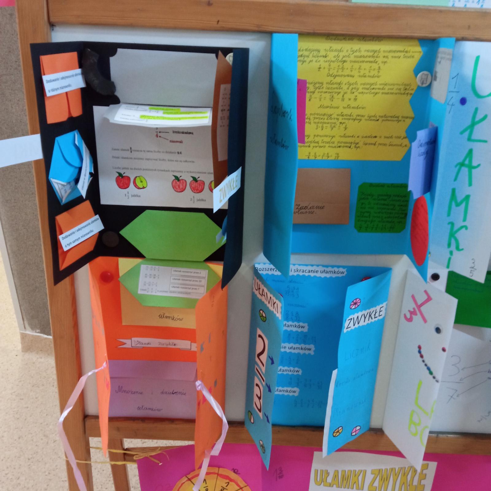 Tablica z lapbookami