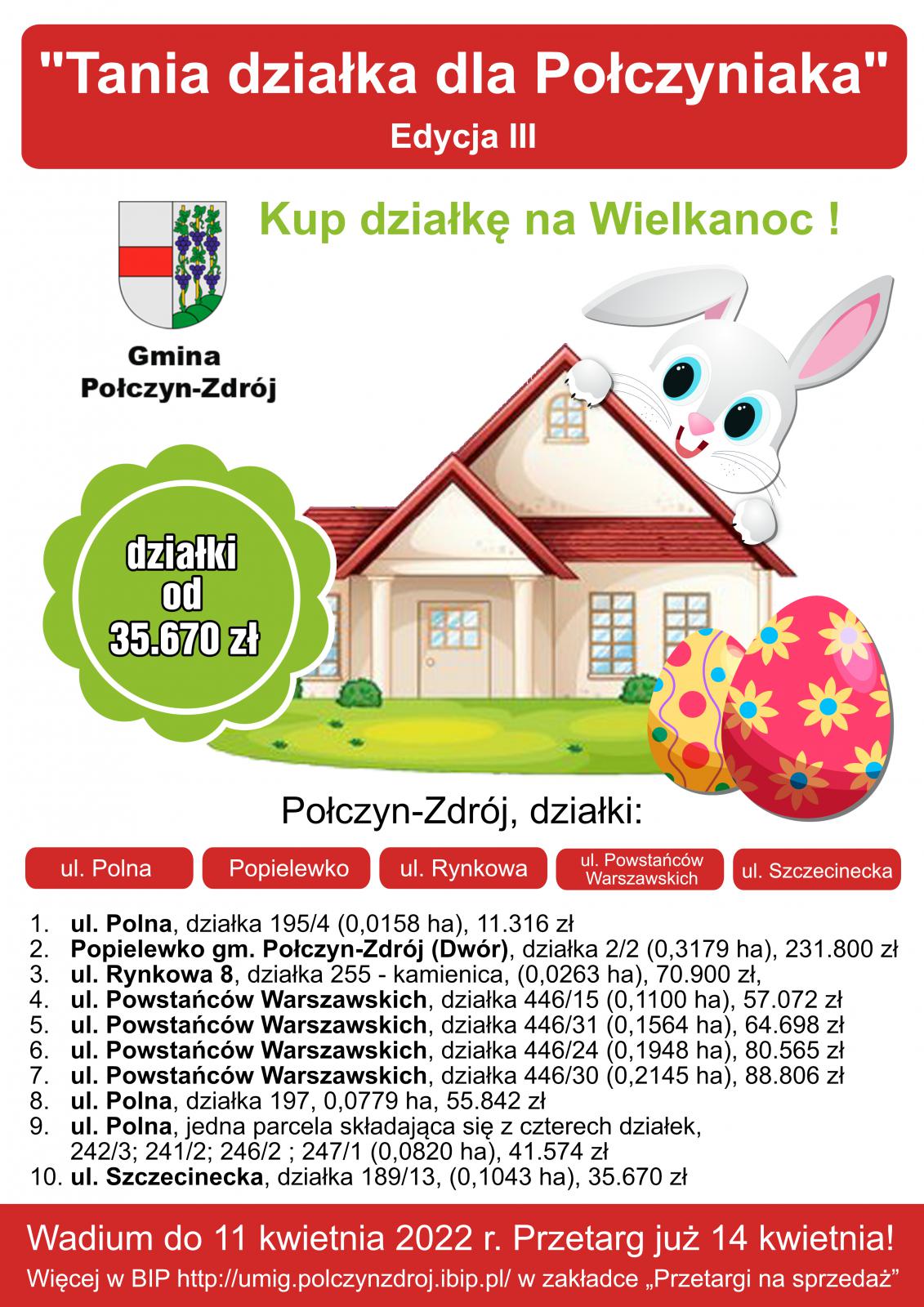 Tania działka dla Połczyniaka