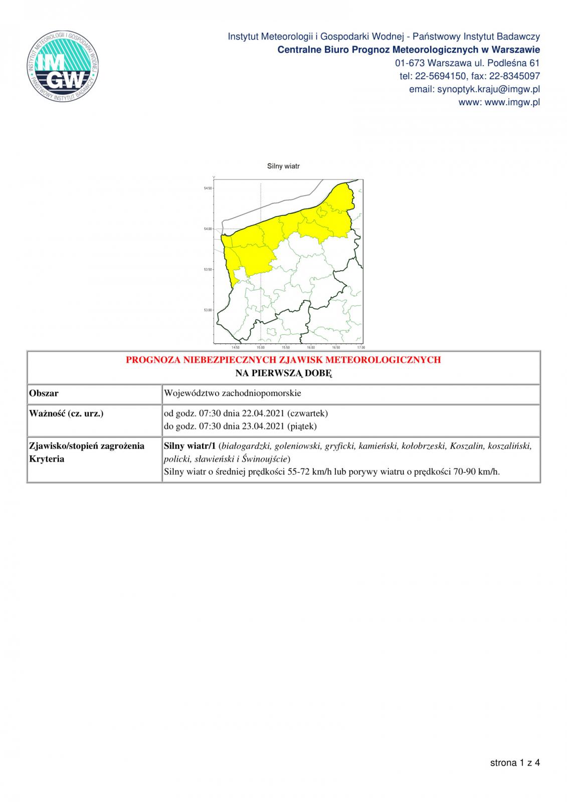Ostrzeżenie meterologiczne