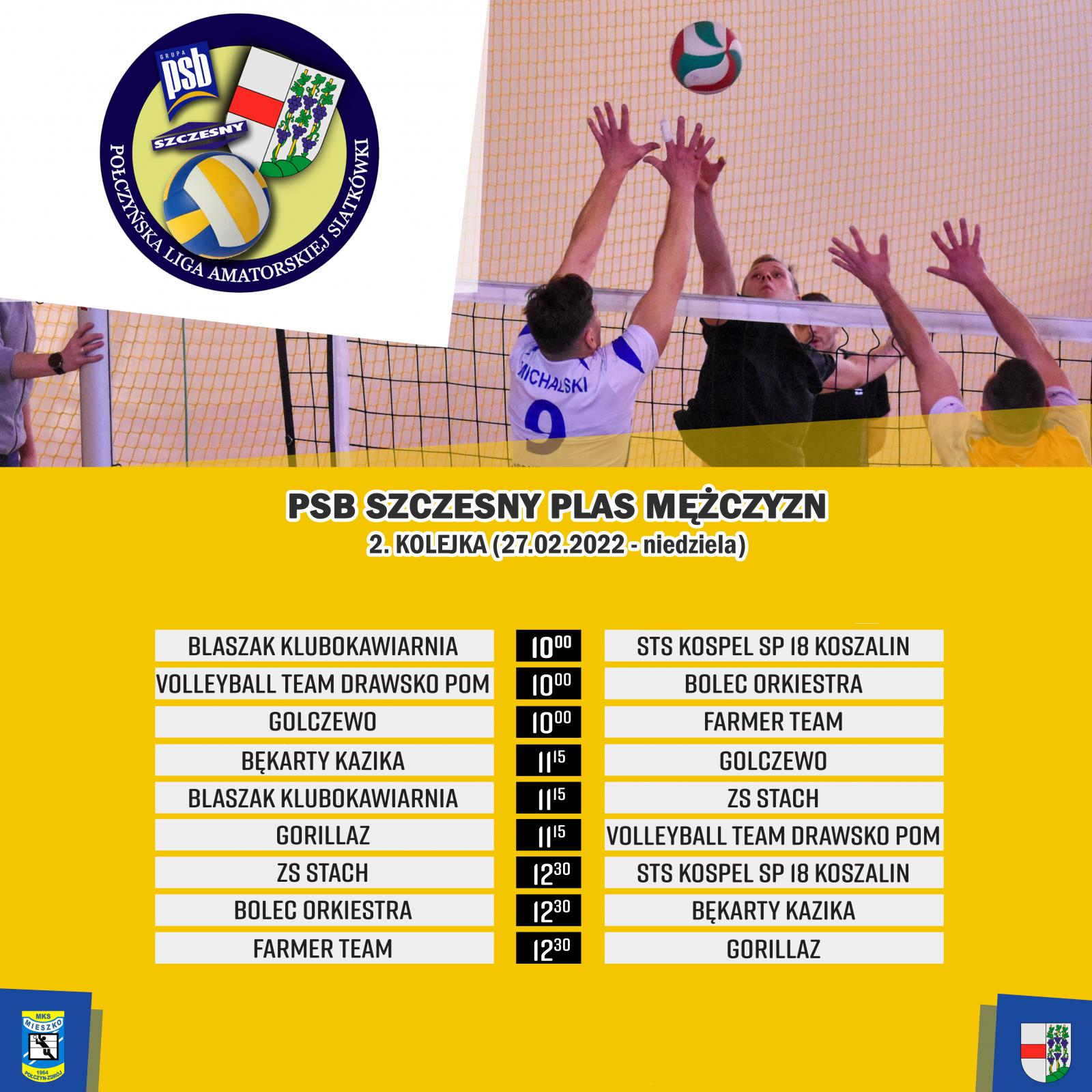 Druga kolejka rozgrywek PLAS Mężczyzn