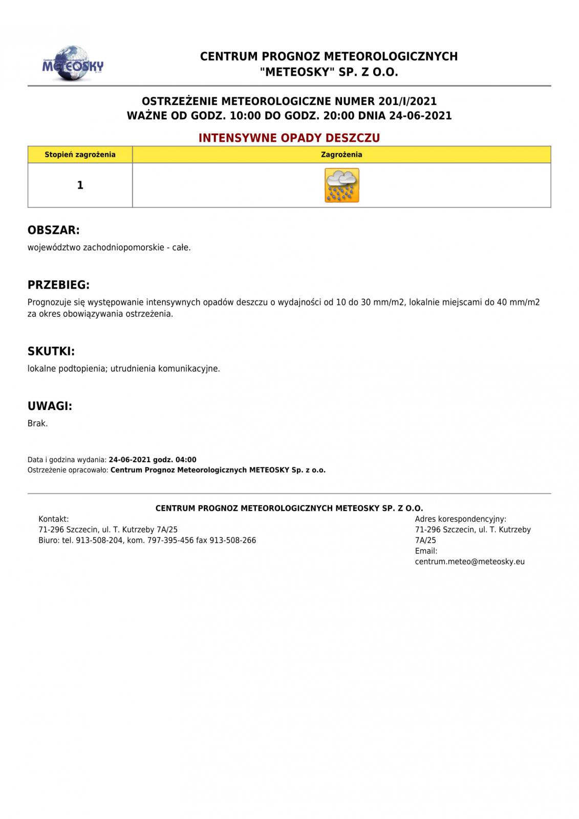 Ostrzeżenie meteorlogiczne