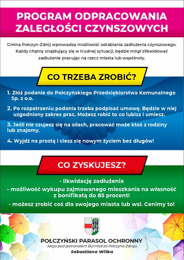 plakat odpracowanie należności