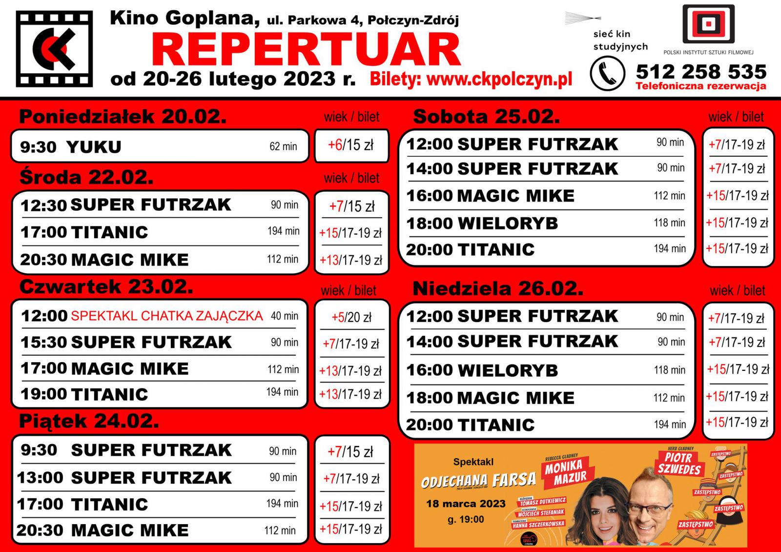 Repertuar Kina Goplana