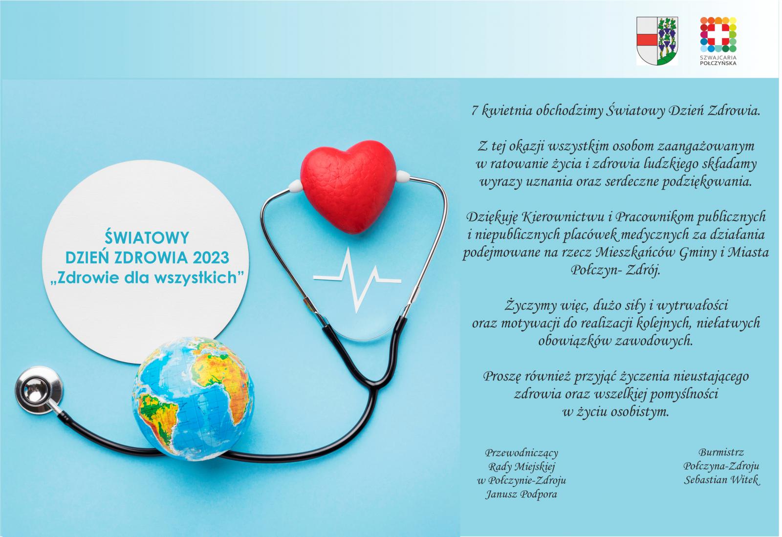 Świtowy Dzień Zdrowia 2023- życzenia