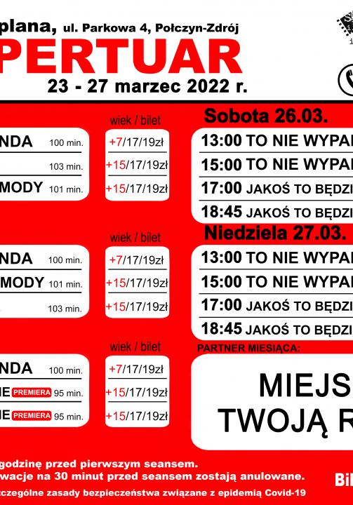 Repertuar Kino Goplana 23-27.03.2022