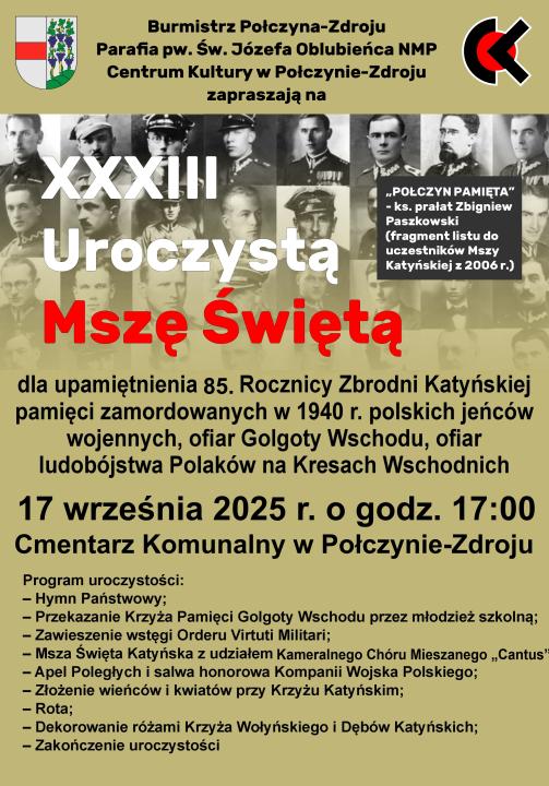 XXXIII Uroczysta Msza Katyńska w Połczynie-Zdroju
