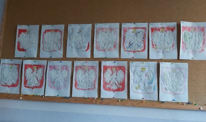 Prace plastyczne w wykonaniu dzieci z grupy Żuczki