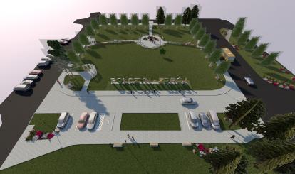 Wizja placu po przebudowie - napis wygaszony