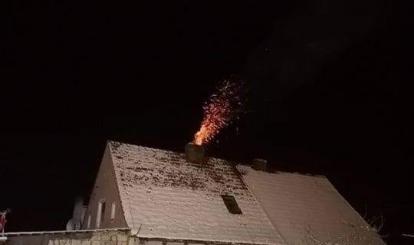 Pożar przewodu kominowego