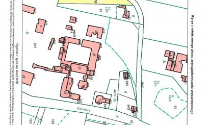 Mapka z zaznaczoną działką - ulica Solankowa