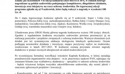 VII Edycja konkursu EKO HESTIA SPA