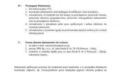 zedsiębiorstwo Komunalne Sp.zo.o. w Połczynie-Zdroju  ogłasza nabór na stanowisko Głównego Księgowego 