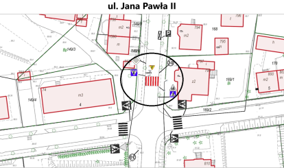 Przebudowa przejścia na ul. Jana Pawła II lokalizacja