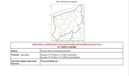 OSTRZEŻENIE METEOROLOGICZNE