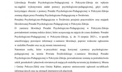 Uchwała intencyjna likwidacja PPP Połczyn-Zdrój