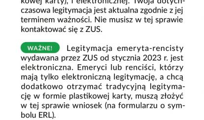 mLegitymacja, czyli elektroniczna legitymacja emeryta i rencisty w Twoim telefonie- ulotka