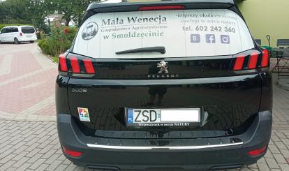 Oznakowanie samochodu firmowego ,,Małej Wenecji'' logo Szwajcarii Połczyńskiej