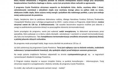 Program "Czyste Powietrze"