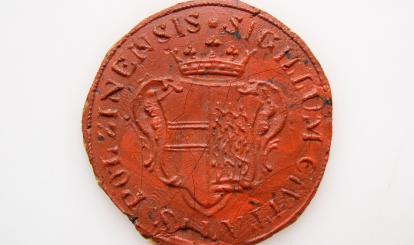 Pieczęć pochodząca z Działu Numizmatyki Muzeum Narodowego w Szczecinie  