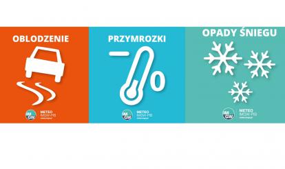 UWAGA! MOŻLIWE OBLODZENIA I PRZYMROZKI I OPADY ŚNIEGU W DNIACH 27-29.03.2023