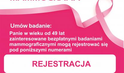 BEZPŁATNE BADANIA MAMMOGRAFICZNE - REJESTRACJA
