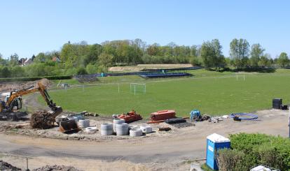 Plac budowy na stadionie miejskim