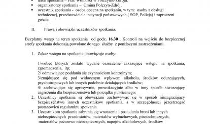 REGULAMIN SPOTKANIA Z PREZYDENTEM RZECZYPOSPOLITEJ POLSKIEJ POŁCZYN – ZDRÓJ 29 MAJ 2023 r. godz. 18.00