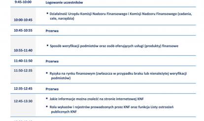 Webinaria dla seniorów- plakat 
