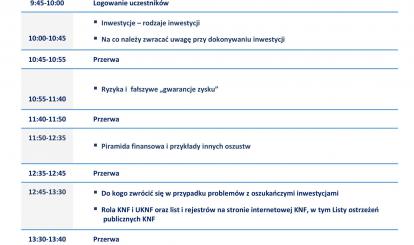 Webinaria dla seniorów- plakat 