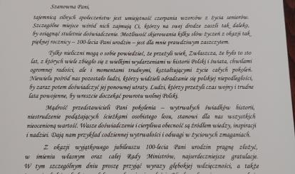 Kolejna stulatka w gminie Połczyn-Zdrój