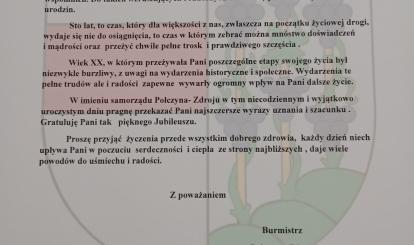 Kolejna stulatka w gminie Połczyn-Zdrój