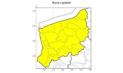 OSTRZEŻENIE METEOROLOGICZNE 24-25 LIPCA 2023 R.  