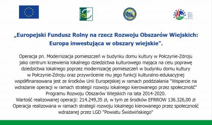 Tablica informacyjna o projekcie