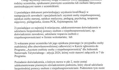 Zaproszenie do udziału w Programie ,,Asystent osobisty osoby z niepełnosprawnością'' edycja 2024