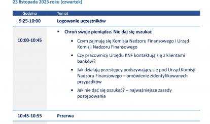Informacja o webinarium