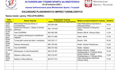 Kalendarz wydarzeń