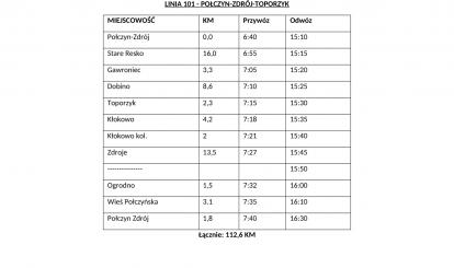 ROZKŁAD JAZDY GMINNYCH PRZEWOZÓW PASAŻERSKICH NA LINIACH SZKOLNYCH 2023/24