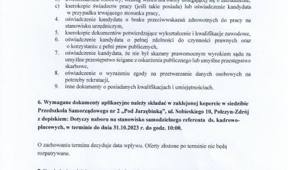 OGŁOSZENIE O NABORZE