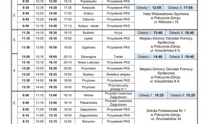 ROZKŁAD PRZEJAZDÓW BUSÓW DO LOKALI WYBORCZYCH