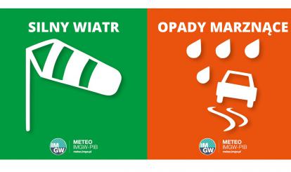 OSTRZEŻENIE METEOROLOGICZNE 22-23 LISTOPADA 2023 R.